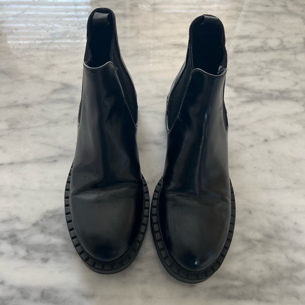 Black Prada Chelsea boots